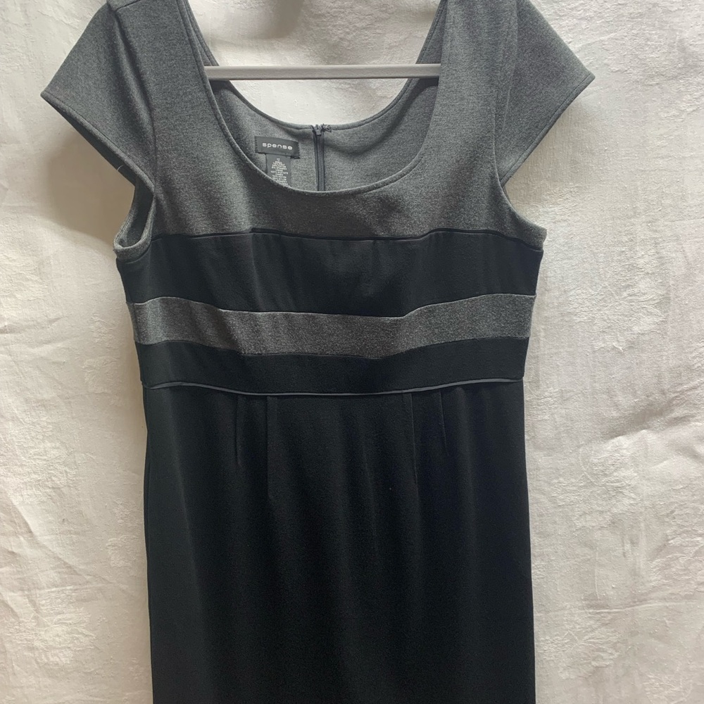 Spense Gray and Black Mini Dress